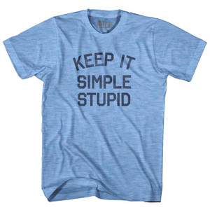Keep It Simple Stupid Adult Tri-Blend T-Shirt - Athletic Blue