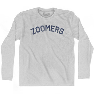 Zoomers Adult Cotton Long Sleeve T-Shirt - Grey Heather Zoomers Adult Cotton Long Sleeve T-Shirt - Grey Heather