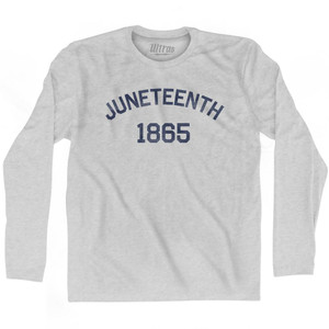 Juneteenth 1865 Adult Cotton Long Sleeve T-Shirt - Grey Heather Juneteenth 1865 Adult Cotton Long Sleeve T-Shirt - Grey Heather