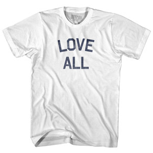 Love All Womens Cotton Junior Cut T-Shirt - White Love All Womens Cotton Junior Cut T-Shirt - White