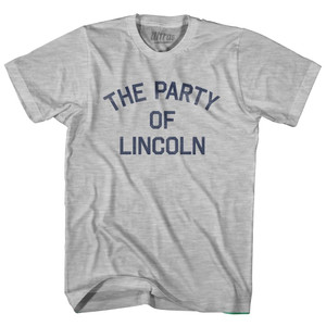 The Party Of Lincoln Womens Cotton Junior Cut T-Shirt - Grey Heather