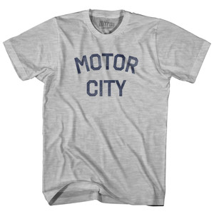 Motor City Womens Cotton Junior Cut T-Shirt - Grey Heather