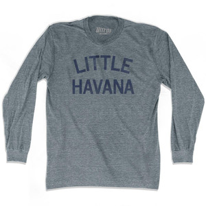 Little Havana Adult Tri-Blend Long Sleeve T-Shirt - Athletic Grey Little Havana Adult Tri-Blend Long Sleeve T-Shirt - Athletic Grey