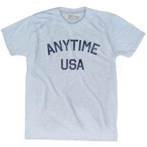 Anytime USA Adult Tri-Blend T-Shirt - Athletic White
