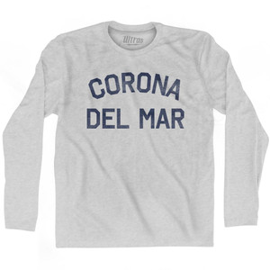 Corona Del Mar Adult Cotton Long Sleeve T-Shirt - Grey Heather