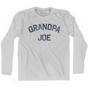 Grandpa Joe Adult Cotton Long Sleeve T-Shirt - Grey Heather