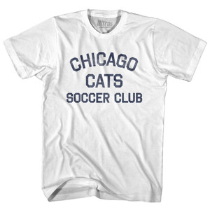 Chicago Cats Soccer Club Adult Cotton T-Shirt - White Chicago Cats Soccer Club Adult Cotton T-Shirt - White