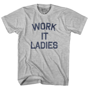 Work It Ladies Youth Cotton T-Shirt - Grey Heather Work It Ladies Youth Cotton T-Shirt - Grey Heather