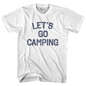 Lets Go Camping Womens Cotton Junior Cut T-Shirt - White