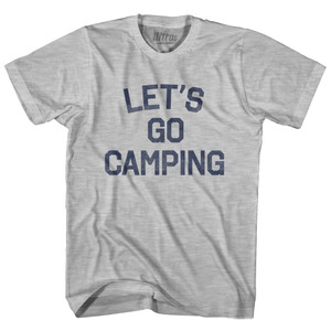 Lets Go Camping Womens Cotton Junior Cut T-Shirt - Grey Heather