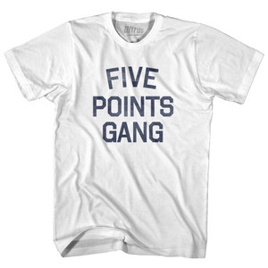 Five Points Gang Womens Cotton Junior Cut T-Shirt - White