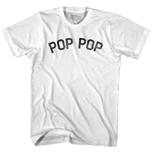 Pop Pop Adult Cotton T-Shirt - White