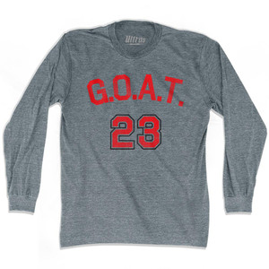 Goat 23 Red Art Adult Tri-Blend Long Sleeve T-Shirt - Athletic Grey Goat 23 Red Art Adult Tri-Blend Long Sleeve T-Shirt - Athletic Grey