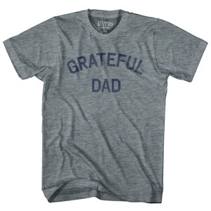 Grateful Dad Adult Tri-Blend T-Shirt - Athletic Grey