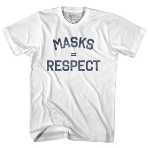 Masks = Respect Womens Cotton Junior Cut T-Shirt - White