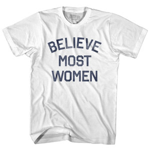 Believe Most Women Youth Cotton T-shirt - White Believe Most Women Youth Cotton T-shirt - White