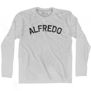 Alfredo Adult Cotton Long Sleeve T-Shirt - Grey Heather