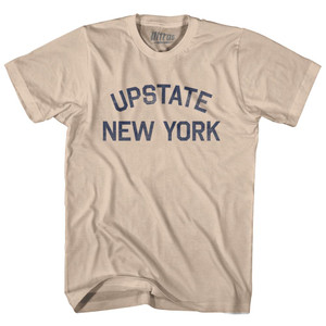 Upstate New York Adult Cotton T-Shirt - Creme