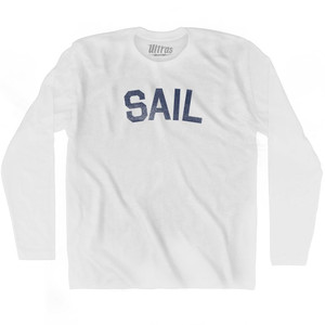 Sail Adult Cotton Long Sleeve T-Shirt - White