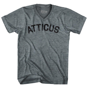 Atticus Adult Tri-Blend V-neck Womens Junior Cut T-shirt - Athletic Grey Atticus Adult Tri-Blend V-neck Womens Junior Cut T-shirt - Athletic Grey
