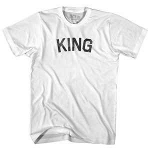 King Womens Cotton Junior Cut T-Shirt - White King Womens Cotton Junior Cut T-Shirt - White