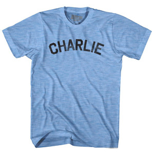 Charlie Adult Tri-Blend T-Shirt - Athletic Blue