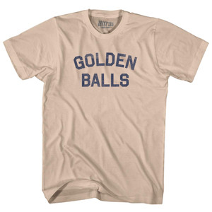 Golden Balls Adult Cotton T-shirt - Creme