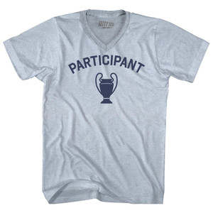 Participant Trophy Adult Tri-Blend V-neck T-shirt - Athletic White Participant Trophy Adult Tri-Blend V-neck T-shirt - Athletic White