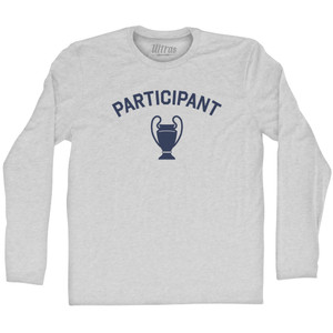 Participant Trophy Adult Cotton Long Sleeve T-shirt - Grey Heather Participant Trophy Adult Cotton Long Sleeve T-shirt - Grey Heather