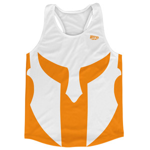 Spartan Running Track Tops Made In USA - White And Orange Tennessee Spartan Running Track Tops Made In USA - White And Orange Tennessee