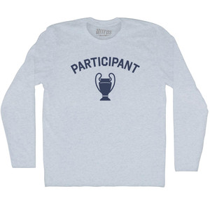 Participant Trophy Adult Tri-Blend Long Sleeve T-shirt - Athletic White Participant Trophy Adult Tri-Blend Long Sleeve T-shirt - Athletic White