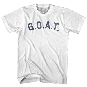 G. O. A. T. Greatest of All Time Womens Cotton Junior Cut T-Shirt - White G. O. A. T. Greatest of All Time Womens Cotton Junior Cut T-Shirt - White