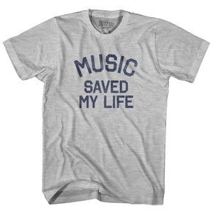 Music Saved My Life Womens Cotton Junior Cut T-Shirt - Grey Heather Music Saved My Life Womens Cotton Junior Cut T-Shirt - Grey Heather