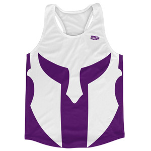 Spartan Running Track Tops Made In USA - White And Purple Medium