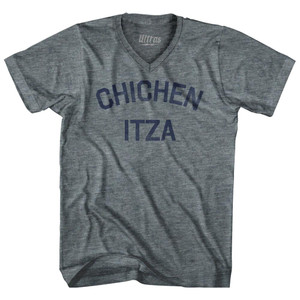 Chichen Itza Adult Tri-Blend V-Neck Womens Junior Cut T-Shirt - Athletic Grey Chichen Itza Adult Tri-Blend V-Neck Womens Junior Cut T-Shirt - Athletic Grey