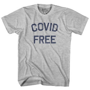 Covid Free Womens Cotton Junior Cut T-Shirt - Grey Heather