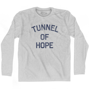 Tunnel of Hope Adult Cotton Long Sleeve City T-Shirt - Grey Heather Tunnel of Hope Adult Cotton Long Sleeve City T-Shirt - Grey Heather