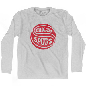 Chicago Spurs Adult Cotton Long Sleeve City T-Shirt - Grey Heather Chicago Spurs Adult Cotton Long Sleeve City T-Shirt - Grey Heather