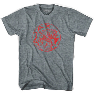 Ajax Amsterdam Women Tri-Blend Text Soccer T-shirt - Athletic Grey Ajax Amsterdam Women Tri-Blend Text Soccer T-shirt - Athletic Grey