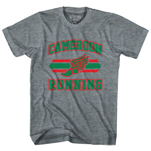 Cameroon 90's Running Team Cotton Youth T-shirt - Athletic Grey Cameroon 90's Running Team Cotton Youth T-shirt - Athletic Grey