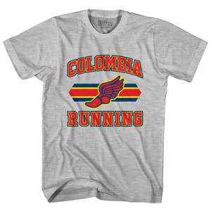 Colombia 90's Running Team Cotton Adult T-Shirt - Grey Heather