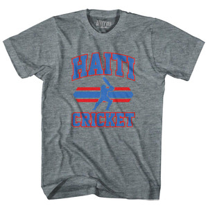 Haiti 90's Cricket Team Tri-Blend Youth T-shirt - Athletic Grey Haiti 90's Cricket Team Tri-Blend Youth T-shirt - Athletic Grey