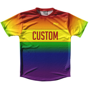 Rainbow Ombre Finish Line Running Shirt Track Cross Made In USA - Rainbow Rainbow Ombre Finish Line Running Shirt Track Cross Made In USA - Rainbow