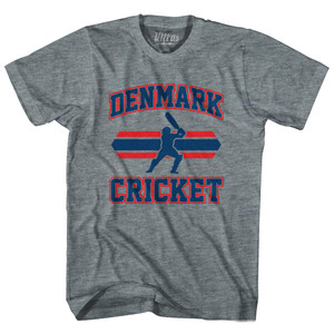 Denmark Republic 90's Cricket Team Tri-Blend Adult T-shirt - Athletic Grey Denmark Republic 90's Cricket Team Tri-Blend Adult T-shirt - Athletic Grey