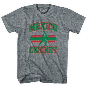 Mexico 90's Cricket Team Tri-Blend Adult T-shirt - Athletic Grey Mexico 90's Cricket Team Tri-Blend Adult T-shirt - Athletic Grey