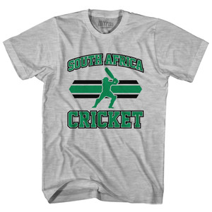 South Africa 90's Cricket Team Cotton Adult T-Shirt - Grey Heather South Africa 90's Cricket Team Cotton Adult T-Shirt - Grey Heather