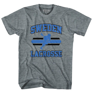 Sweden 90's Lacrosse Team Tri-Blend Adult T-shirt - Athletic Grey Sweden 90's Lacrosse Team Tri-Blend Adult T-shirt - Athletic Grey