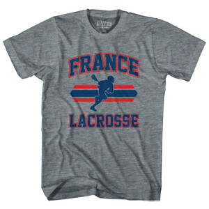 France 90's Lacrosse Team Tri-Blend Adult T-shirt - Athletic Grey France 90's Lacrosse Team Tri-Blend Adult T-shirt - Athletic Grey
