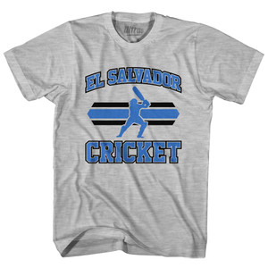 El Salvador 90's Cricket Team Cotton Adult T-Shirt - Grey Heather El Salvador 90's Cricket Team Cotton Adult T-Shirt - Grey Heather