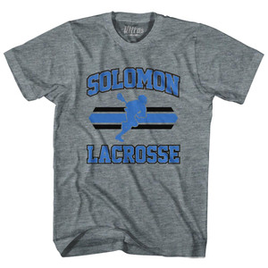 Solomon Islands 90's Lacrosse Team Tri-Blend Adult T-shirt - Athletic Grey Solomon Islands 90's Lacrosse Team Tri-Blend Adult T-shirt - Athletic Grey